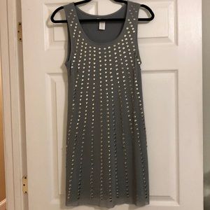 Body Central Gray/Silver Embellished Dress